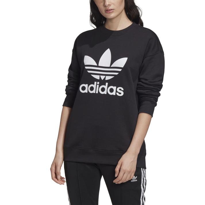 印象のデザイン スウェット トレーナー Trefoil W アディダス ウェア Adidas レディース Crew Fm3272 Blk Wht トレフォイルクルー Pascasarjana Unsrat Ac Id