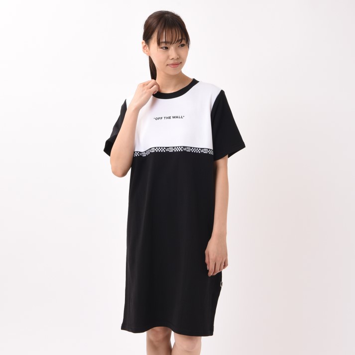 楽天市場 Vansウェア Ap Escheker Dress ヴァンズ ワンピース Vn0a4mn4blk Black Abc Mart楽天市場店