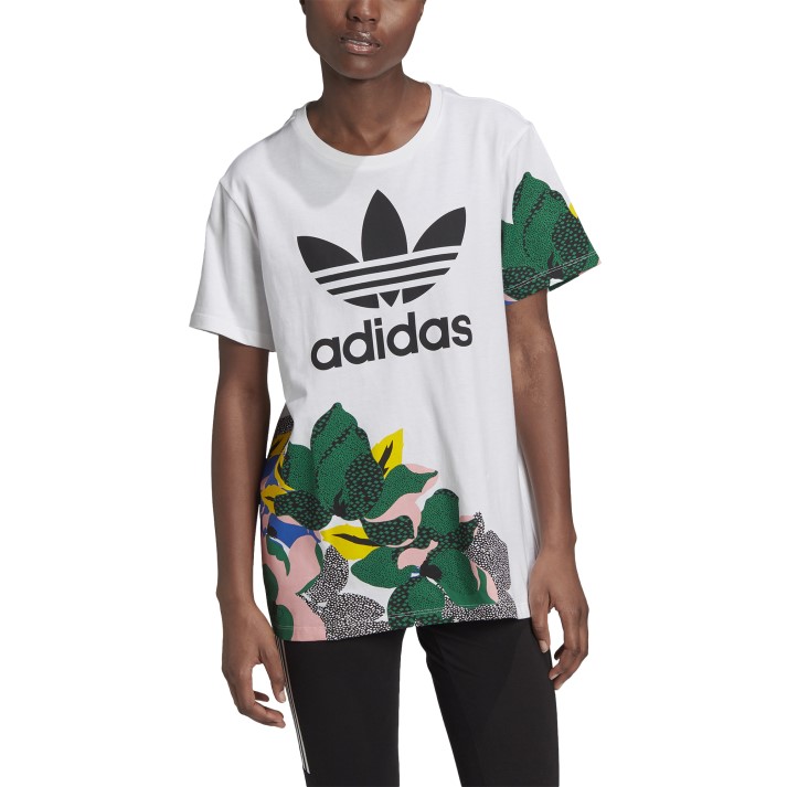 楽天市場 レディース Adidas ウェア アディダス W Bf Tee Flower Her Studio London ルーズ Tシャツ Ge4315 Wht Abc Mart楽天市場店