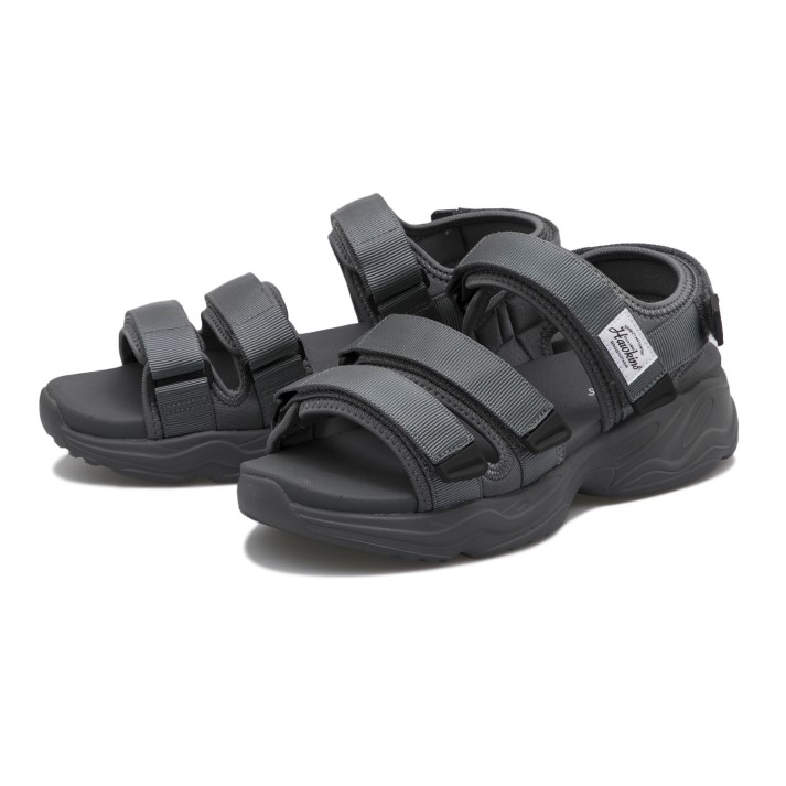 楽天市場 Hawkins ホーキンス 3strap Sne Sandal 3ストラップ スニ サンダル Hs130 Gray Abc Mart楽天市場店