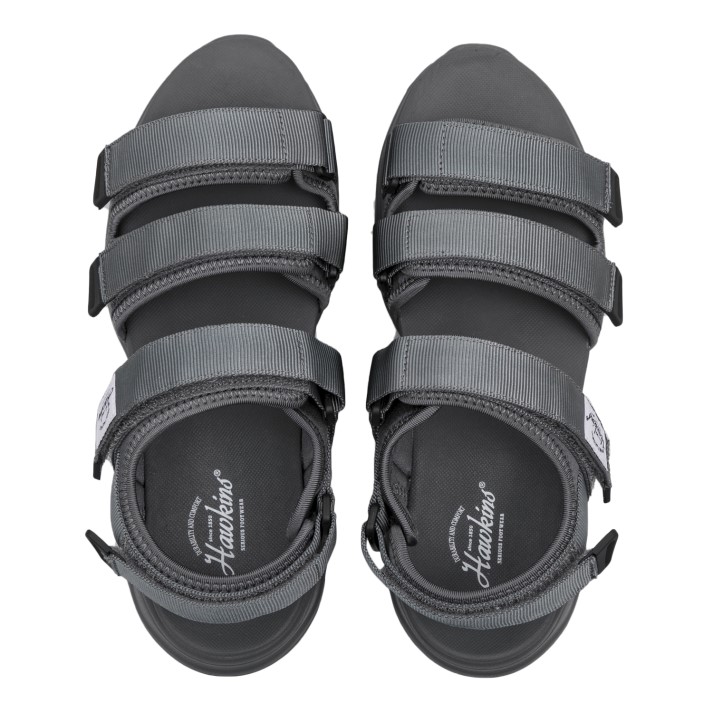 楽天市場 Hawkins ホーキンス 3strap Sne Sandal 3ストラップ スニ サンダル Hs130 Gray Abc Mart楽天市場店