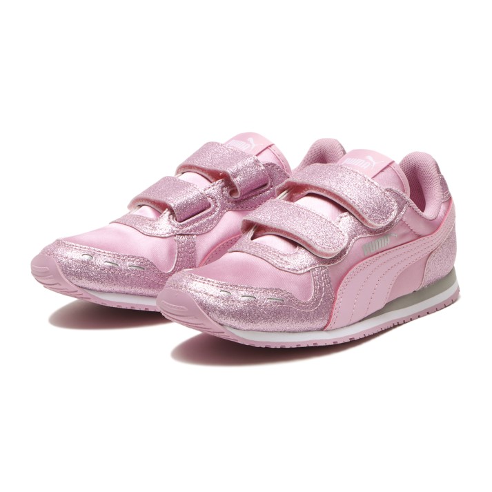 楽天市場 キッズ Puma プーマ Cabana Racer Glitz V 17 21 カバナ レーサー グリッツ ブイ 05pale Pink Pal Abc Mart楽天市場店
