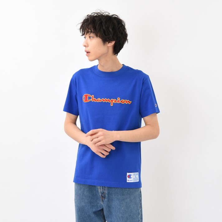 楽天市場 Champion チャンピオン U ロゴhウェイトtシャツ C3 Q301 ブルー Abc Mart楽天市場店