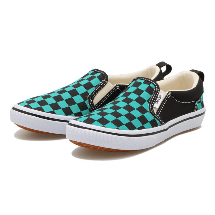 楽天市場 キッズ Vans ヴァンズ Slip On 14 22 スリッポン V98cj Chk Blk Green Chk Abc Mart楽天 市場店