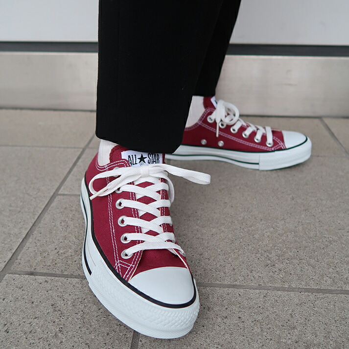 楽天市場 Converse コンバース Canvas All Star Ox キャンバス オールスター Ox Maroon Abc Mart 楽天市場店
