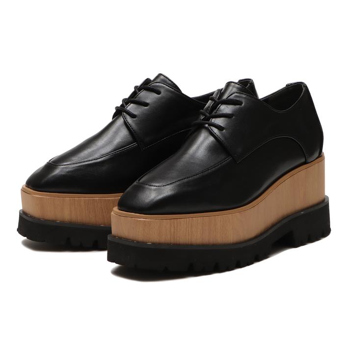 楽天市場 レディース Nuovo ヌオーヴォ Wood Heel Ox7 5 ウッドヒールオックスフォード ７ ５ Nc Black Abc Mart楽天市場店