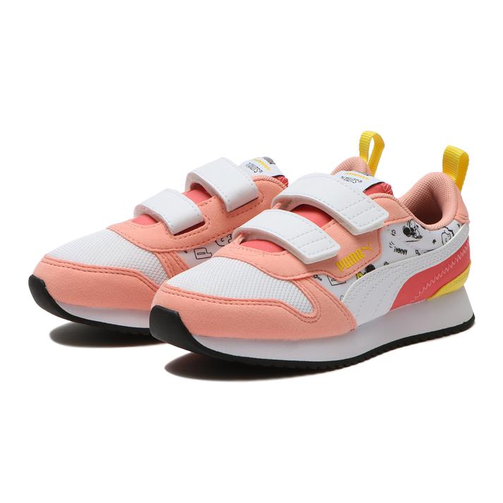 楽天市場 キッズ Puma プーマ 17 21peanuts R78 V Ps ピーナッツ R78 V Ps 02a Blush Wh Abc Mart楽天市場店