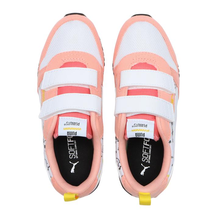 楽天市場 キッズ Puma プーマ 17 21peanuts R78 V Ps ピーナッツ R78 V Ps 02a Blush Wh Abc Mart楽天市場店