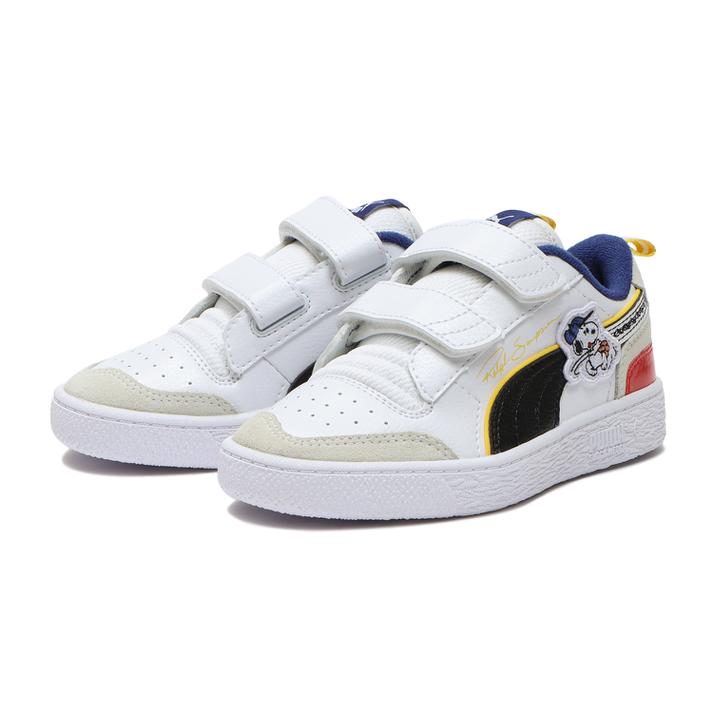 楽天市場 キッズ Puma プーマ 17 21peanuts Ralph Sampson V ピーナッツ ラルフサンプソン V Ps 01wh Bk Abc Mart楽天市場店