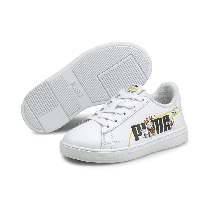 楽天市場 キッズ Puma プーマ 17 21peanuts Serve Pro Ps Peanuts サーブ プロ Ps 01white Black Abc Mart楽天市場店