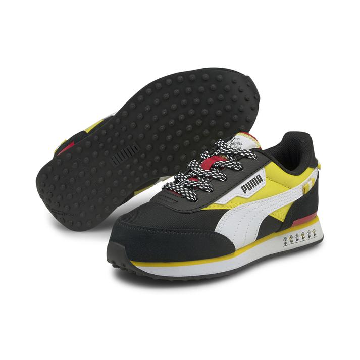 楽天市場 キッズ Puma プーマ 17 21peanuts Future Rider Ps Peanuts フューチャーライダー Ps 01black Maize Abc Mart楽天市場店