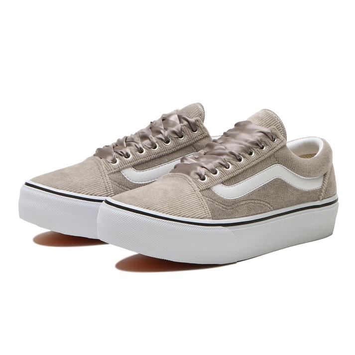 楽天市場 Vans ヴァンズ Old Skool Plt Rbn オールドスクールプラット リボン V36cf Plat Rbn Silver White Abc Mart楽天市場店