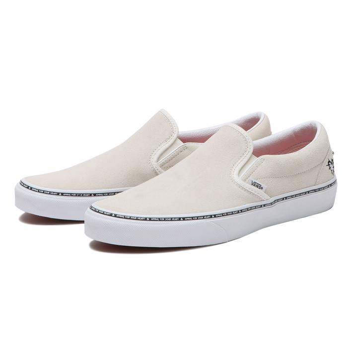 Vans birch shop white slip on