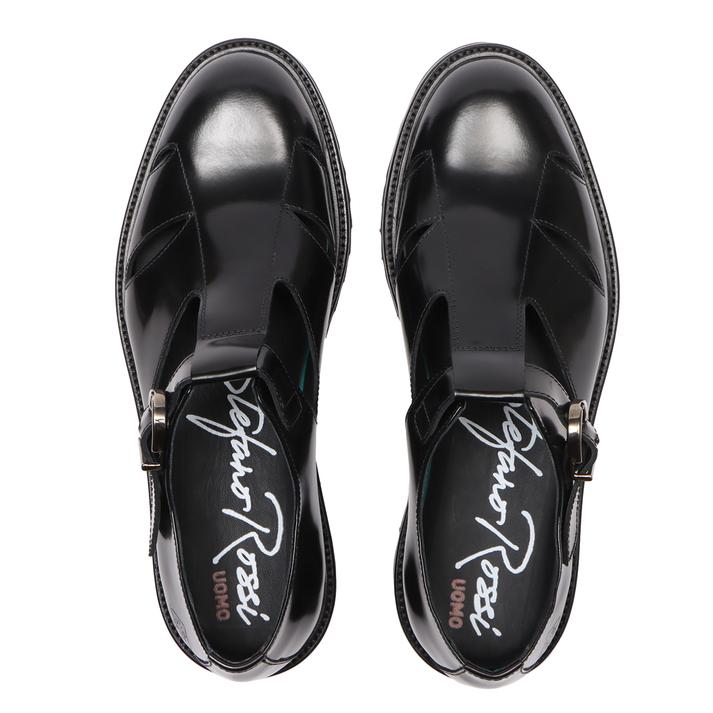 【STEFANOROSSI】ステファノロッシSQUALOT-STRAPスカーロティーストラップSR03897BLACK