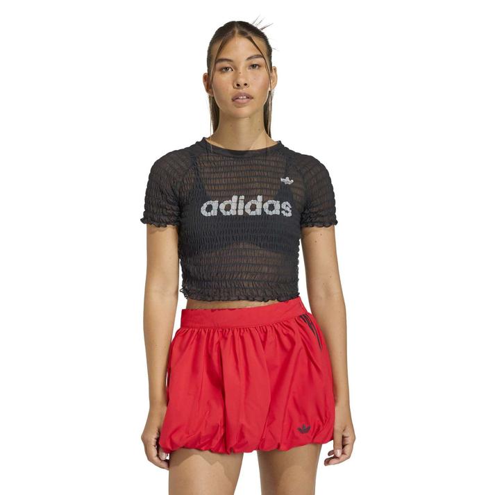 レディース 【adidas】 アディダス W SMOCKED CALI TEE ショートスリーブ KD0300