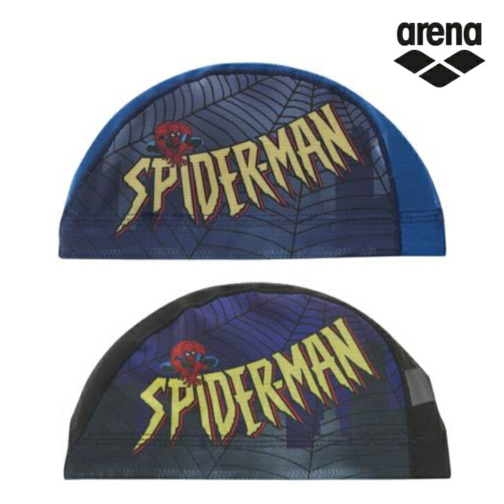 arena アリーナ 【マーベル】 スパイダーマン メッシュキャップ メンズ レディース ジュニア 快適 昇華プリント 水泳帽 スイミングキャップ アクセサリー 小物 練習 水泳 競泳 スイム スイミング プール スポーツ ブランド 2024年秋冬モデル AS4FSC80U画像