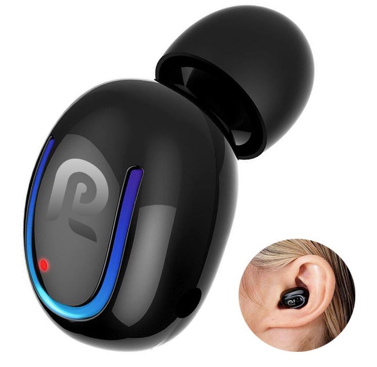 楽天市場 Bluetooth イヤホン Natuce ブルートゥース ヘッドセット 片耳 超小型 超軽量 V4 1 完全ワイヤレス Hdマイク Bluetooth ヘッドセット ノイズキャンセリング 8時間連続通話 ブラック Abc通販