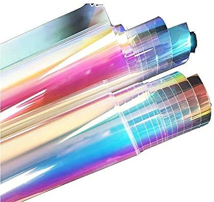 貼るだけで  虹色 模様  虹色柄  レインボーカラー  ブ 窓フィルム カメレオンフィルム 装飾用窓フィルム フィルム七色 カメレオン窓 ガラスフィルム ガラス装飾フィルム 霓窓フィルム 窓用カメレオンステッカー フィルムレインボー （90cm×500cm）