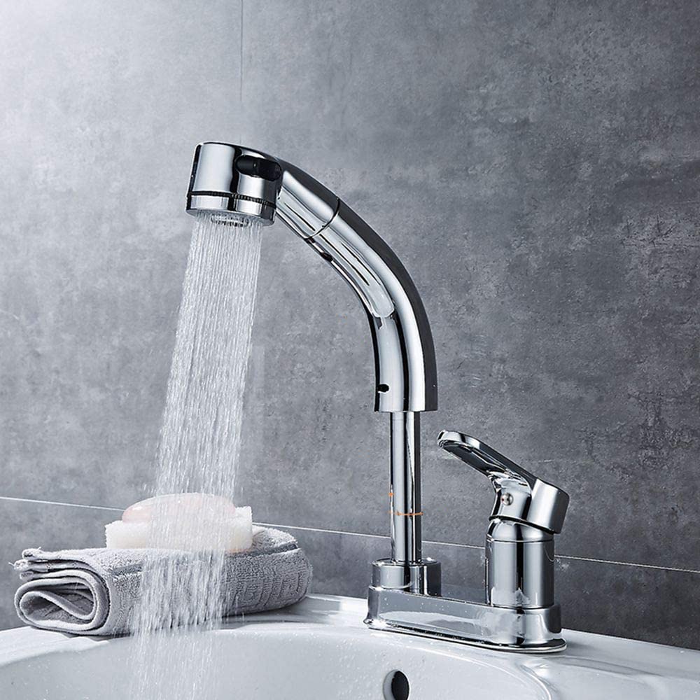 楽天市場】洗面台蛇口 洗面水栓 ツーホール式 洗髪用 シングルレバー