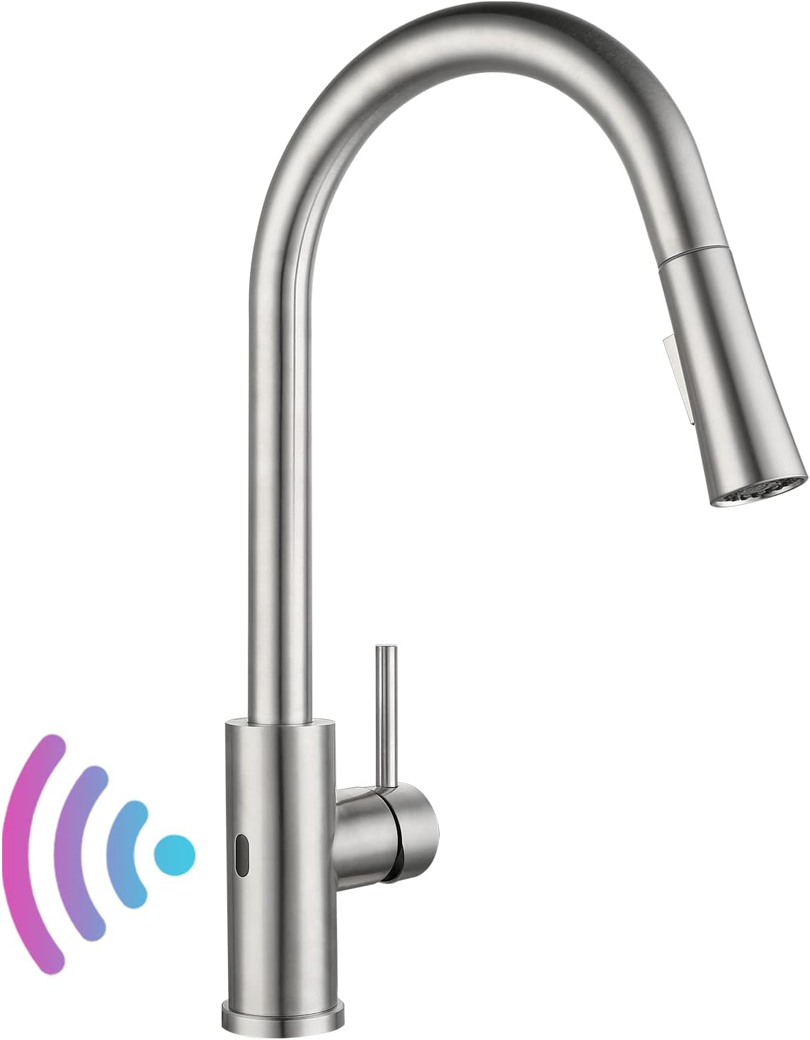 タッチレスセンサー水栓 据え置きは飾り気の無い かっこいい 赤外線 検出器水栓 抽き出し式水道の栓 検出器 水栓 自動小銃水栓 赤外線水道の栓 タッチレス水栓 勝手もと用水栓 独居室式 【単水栓】G1/2繋ぎ合わせる