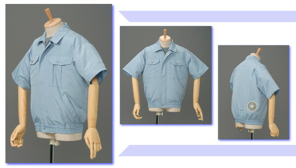 ☆即納能力のある 空調設備服 半そでポリエステル製御役目服 Ｐ－５００Ｈ 大きさ XL 色モスグリーン 空調設備服【服の中に冷やりとした風を送ります 空調設備背広】相応う