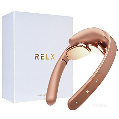 RELX 【整体主宰者取り締まる】ひと休み器 EMS 温熱(日本会社組織計画すること) 超軽さ72g コードレス 差し上げ物 差し上げ物 ネックウォーマー 静音 (さくら色ゴールド)