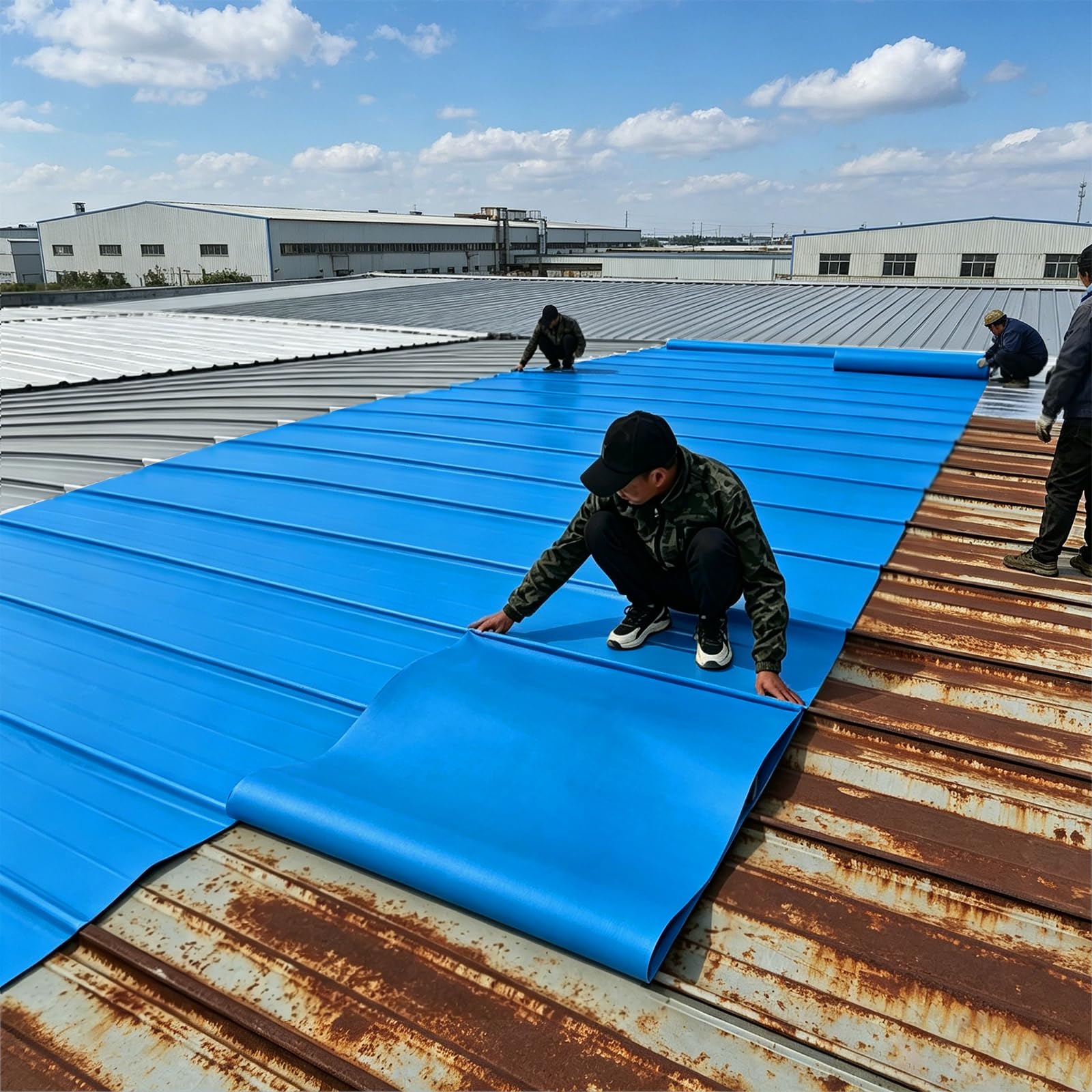 強力防水シート 自己粘着型防水テープ 雨漏れ補修材 耐熱耐寒断熱性 屋根屋上用 簡単施工 厚さ 1.8mm (ブルー,0.330m)｜abc通販 17,568円