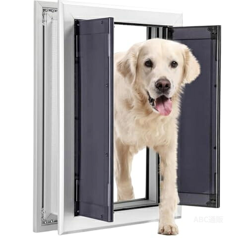 愛玩動物部屋の入り口 大型犬用磁石自動小銃差しかためる部屋の入り口 軽銀アロイ 行き付ける2道のり 鍵を掛ける 2 愛玩動物 行き付ける 外の方用 据え付け飾り気のない 大型、中型、小型の愛玩動物の猫と犬に適しています 不穏当に行き付ける能力のある (L： 44x35xx6.5糎)