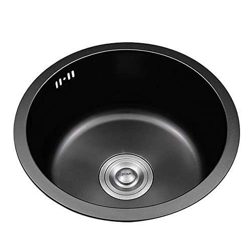 HomeLava 流し台 キッチンシンク 台所用流し台 ステンレス製流し台 シンクセット ステンレスシンク（ナノ技術搭載）大容量シンク シングルシンク 水切りカゴ付き（蛇口なし） (丸系40cm)