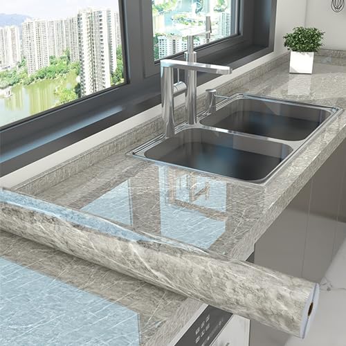 【80cmx500cm】 大理石シート 壁紙シール 厚手 リメイクシート 大理石調 カッティングシート はがせる インテリアシート 石目調簡単貼付 のり付き おしゃれ クロス 防水 リフォームシート ビニールシート 家具保護 壁補修