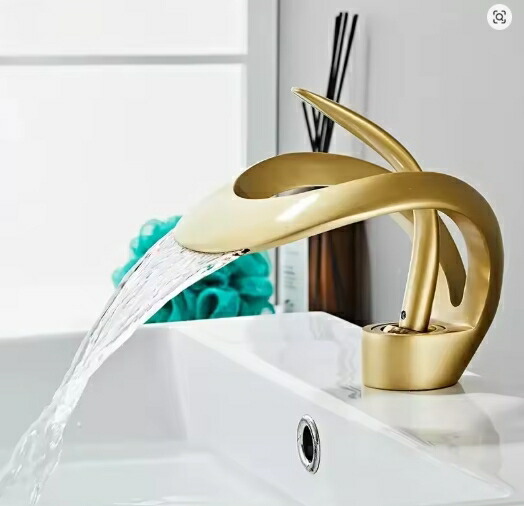 【泊まり・お役目用・室内装飾・水栓】 水栓金具 水道の栓 バス発着場 モデルルーム  洗面用 アンティーク 練りあわせる水栓 水道の栓 シングル生き胆 室内用便器鉢 立水栓 室内用便器どんぶり鉢 洗面台シャンデリヤ洗面台の水道の栓今めかしいなバスルームミキサータップ金管楽器  【ゴールド】