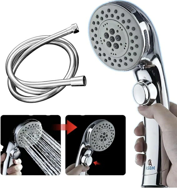 楽天市場】シャワーヘッド ホース付き 高水圧対応 シャワーホース