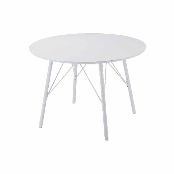 TDT-1381 ホワイト WT ダイニングテーブル 1050 FRESCO 105cm幅 円形 丸形 円卓 食堂 食卓 テーブル 洋風 4人用 シンプル あずま工芸 【送料無料】