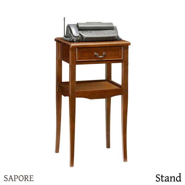 サポーレ2320 スタンド SAPORE 引出し スリム 幅36cm リビング 小物 電話台 FAX台 アンティーク 洋風 木製 高級感 クラシック ブラウン アケボノ 曙工芸製作所 【送料無料】