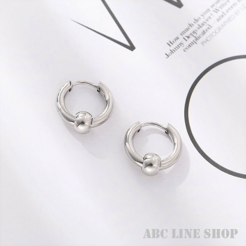 Ambush 両耳　シルバーフープピアス ボール付き 楽天市場】ボール付き フープピアス ステンレス 両耳 2個セット