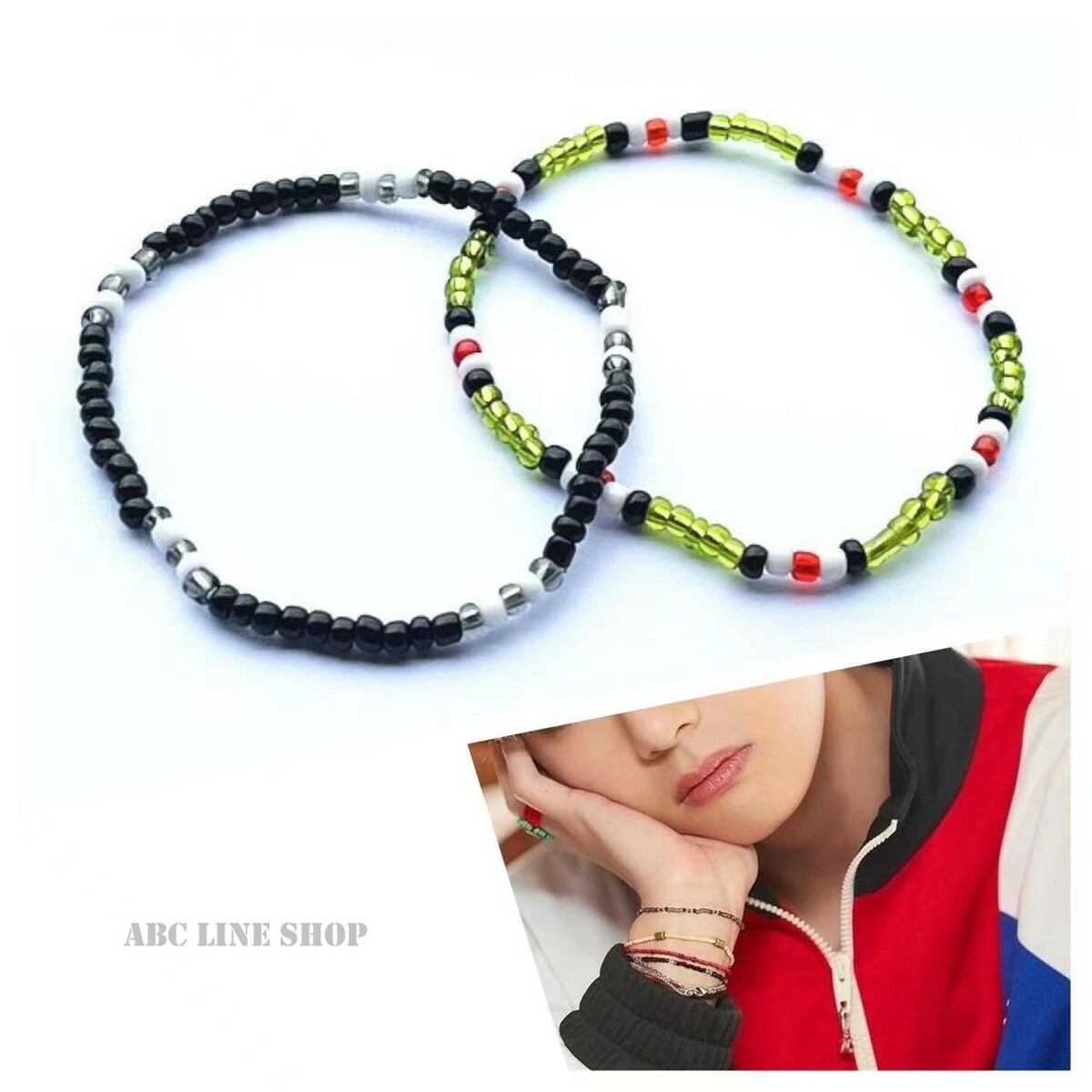 楽天市場】ブレスレット ビーズ 2本セット BTS テテ お洒落 モチーフ