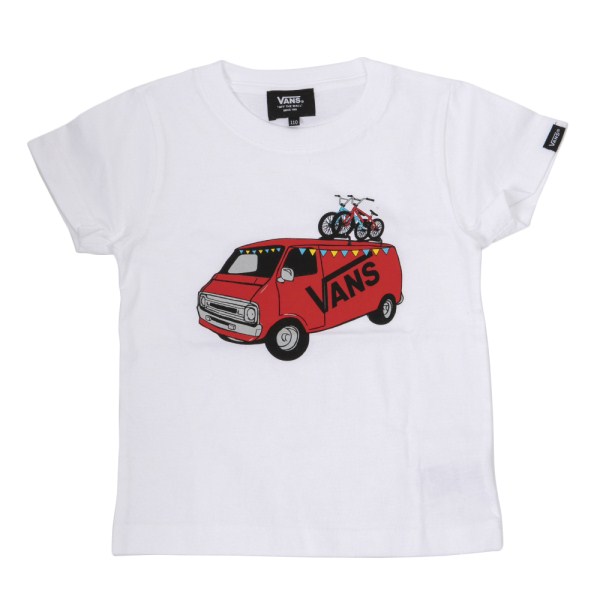楽天市場 キッズ Vans ウェア Tシャツ Bicycle Van Boys S S T Shirt Va19ss Kt11 White Abc Mart Sports