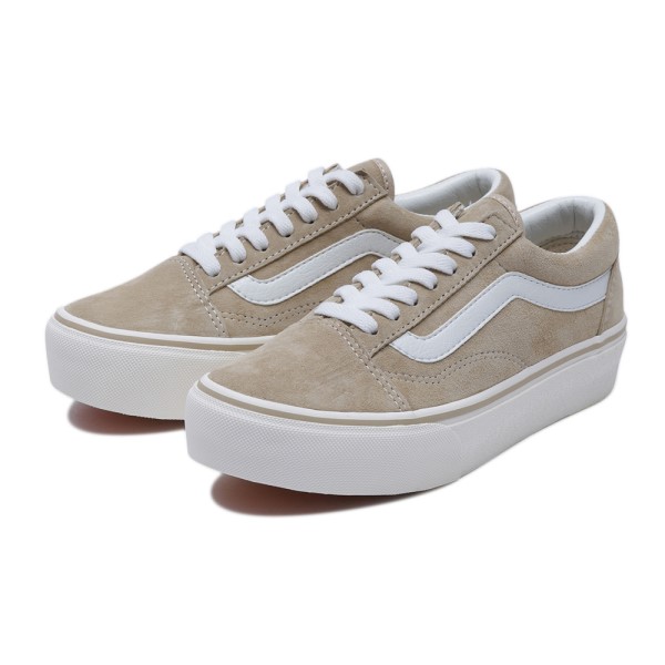 beige platform vans