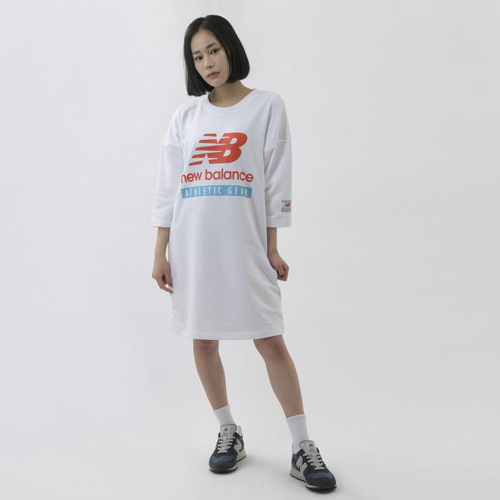 楽天市場 レディース New Balance ニューバランス Essentialsfielddayフレンチテリードレス ワンピース Wdwt Wt Abc Mart Sports