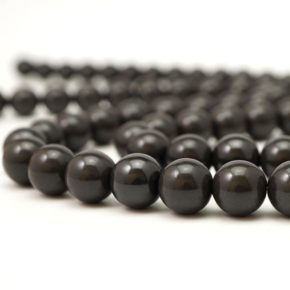 【お買い物マラソンクーポン配布中】 北投石 12mm 丸玉 ビーズ 連売り 約38cm ブラック 染め 天然石 パワーストーン 石 丸 玉 珠 連 手芸 手作り 自作 ハンドメイド アクセサリー パーツ 素材 材料 12ミリ