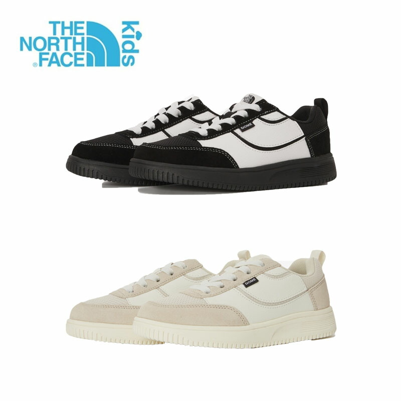 ★送料無料★THE NORTH FACE★K DOME NS96Q54 キッズ スニーカー シューズ 男の子 女の子 シューズ ドーム 運動靴 紐 ジュニア 履きやすい 韓国 限定 かわいい おしゃれ 男女兼用 共用 ユニセックス ホワイトレーベル 白 ブラック 黒 コーデ 小学生