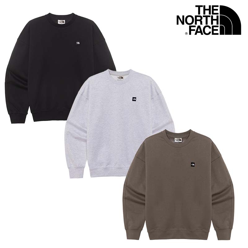 [THE NORTH FACE] NM5MR01 ESSENTIAL SWEATSHIRTS 北の方人間の顔 調教師 流汗 長袖 韓国 レディース メンズ 愛くるしげ コーデ ユニ一発やる 男女 共用 兼用 ラウンド 綿 綿織物 丸襟 ロゴタイプ トップス-スウェット・トレーナー