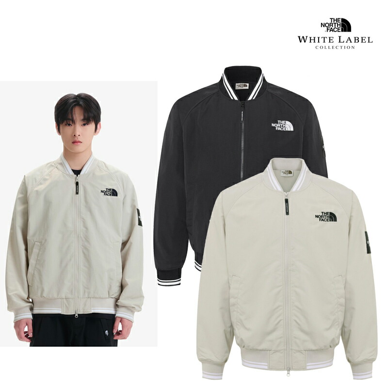 ★送りとどける無料★ THE NORTH FACE WHITE LABEL 韓国制限事項伝達ルート NJ3BR09 OLEMA EX BOMBER 軽さ 防風 裏地付き添い人 肋材襟 肋材袖 肋材裾 ジップ 内外隠し 町若い者 通い 通学 デイリー 好いたらしい NJ3BR09J NJ3BR09L