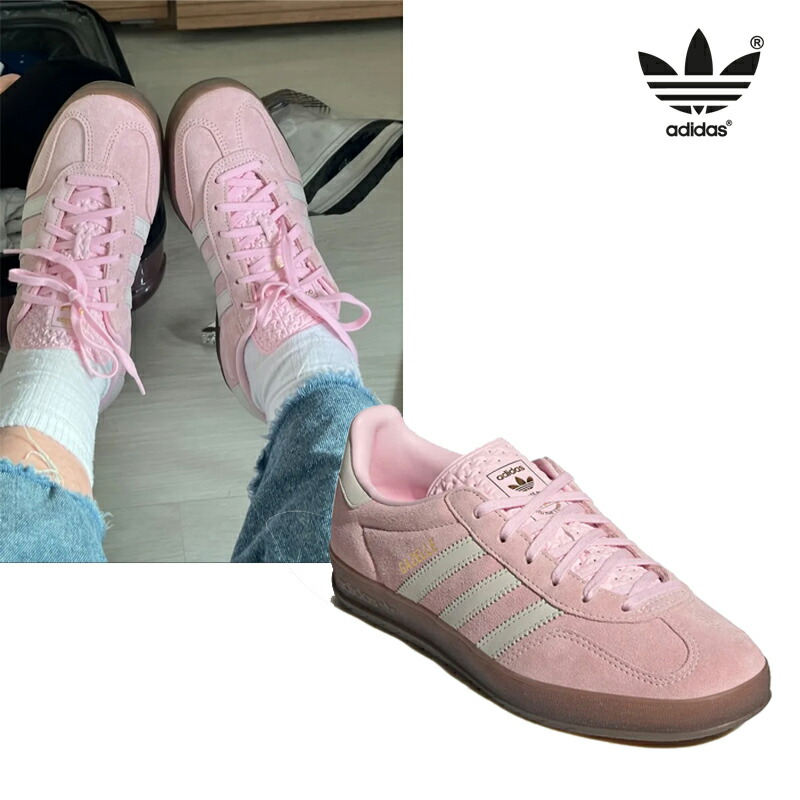 ★送りとどける無料★ ADIDAS JI2716 GAZELLE INDOOR スエードクロス なめし革 うつり変わり 古典派音楽 3縞模様 ラバーソール 男女兼用 置き目とり捨てる デイリー 好いたらしい 相応う 耐久性 軽さ 通気性 座布団性 安定した感 手持ち部分
