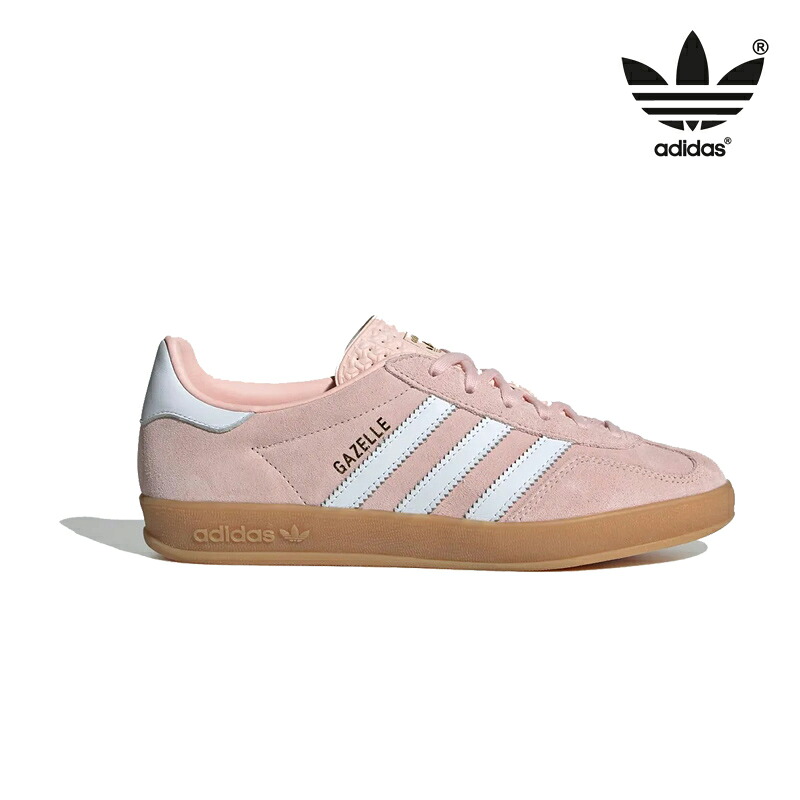★送りとどける無料★ ADIDAS IH5484 GAZELLE INDOOR スニーカー レディース メンズ 成年者 冬 長閑やか 刷り直す レトロ ガムソール 置き目とり捨てる スエードクロス なめし革 3 縞模様 軽さ 普段使い走り コーデ買って出る スコート ズボン下旬良