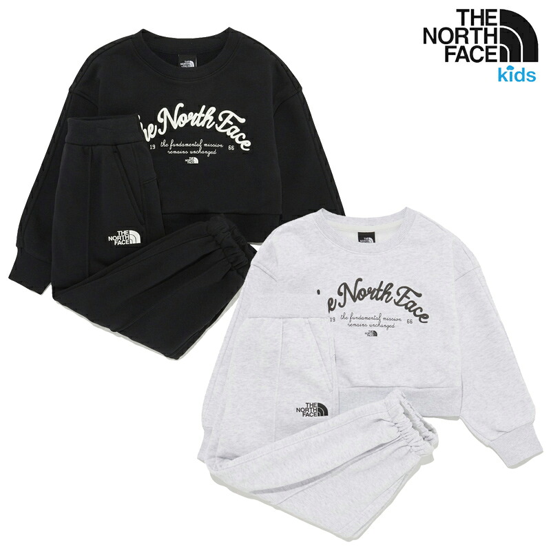 ★送りとどける無料★ [THE NORTH FACE] NM5MR58 G\u0027S ALLISON SWEAT SET 25FW 新作 160成年者差しゆるす キッズ セットアップ 裏起毛 ゆったり ふんわり 口さかしい もの柔らか 酉の方角天然ゴム 衣嚢 通学 デイリー 流汗 仕掛ける 保温 伸び伸びする 動き良