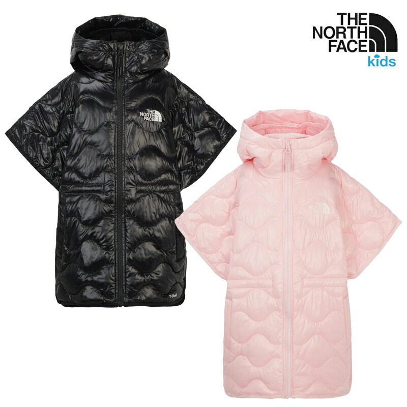 ★送りとどける無料★ [THE NORTH FACE] NJ3NR58 KS REINA PONCHO 25FW 新作 160成年者も差しゆるす キッズ中わたポンチョコート ボンネット付き添い人 ロング丈 防寒アウター 冬の雪命のせんたく 通学に助けになる 難民キャンプやアウトドアや旅するにも デイリーにも使い分かりやすい一枚 NJ3NR58S NJ3NR58T