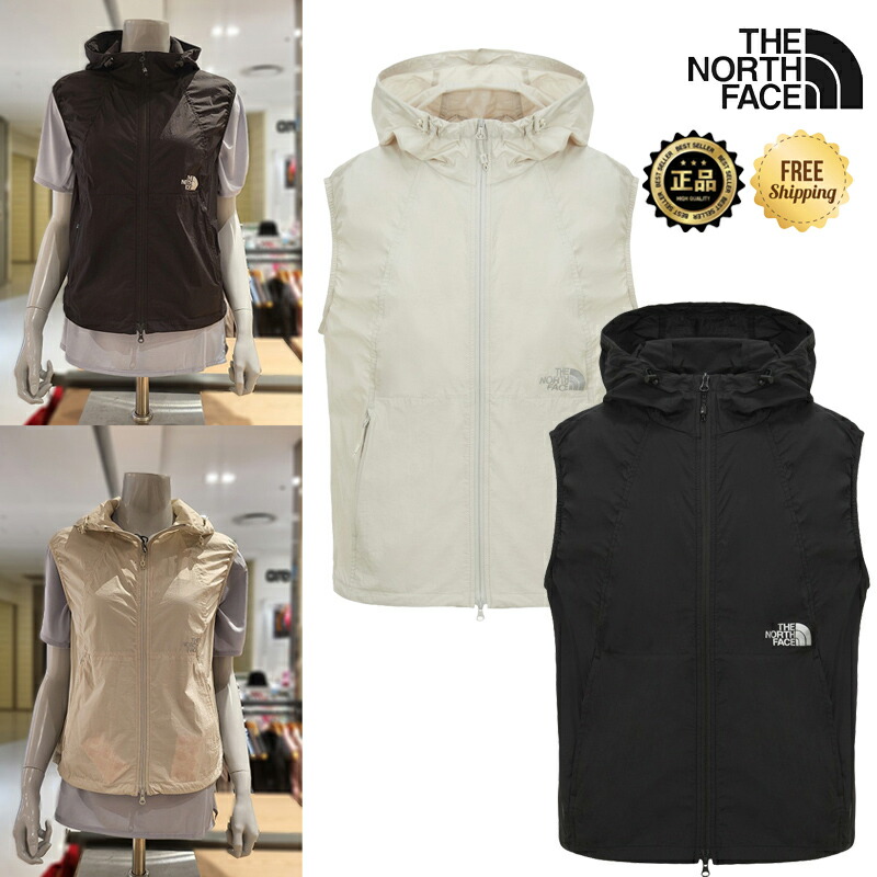 ★配送無料★ [THE NORTH FACE] NV5VS02 W'S SOFTY HOODIE VEST フーディベスト ライトアウター レディース 春夏 デイリー お出かけ 韓国っぽ コーデ提案 半袖Tシャツ ロングスカート 軽量 薄手 通勤 羽織り NV5VS02A NV5VS02B｜ABC TOWN