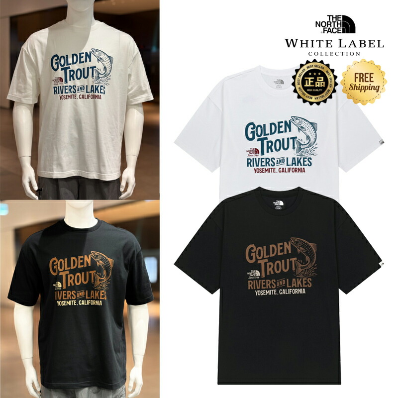 ★日本未入荷 26SS 送りとどける無料★ [THE NORTH FACE] NT7US28 WHITE LABEL LAKE S/S R/TEE 韓国押さえる伝達ルート ルーズフィット 半袖ティーシャツ ロゴタイプティーシャツ グラフィックT ユニ一発やる ヨセミテ 魚柄 夏服 旅する 韓国っぽ コーデ買って出る 遊撃手ズボン下 ジーンズ 鳥打ち帽 NT7US28K NT7US28J