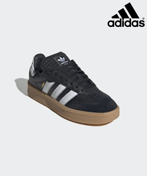 ★貨物輸送無料★ADIDAS★SAMBA XLG IE1379 スニーカー シューズ アディダス サンバ 一風変わった スニーカー シューズ スエードクロス なめし革 レディース メンズ 3縞模様 一般受け 韓国 古典派音楽 運動すること靴 黒いこと 黒 おすすめ 可愛らしい 男女兼用 共用 コーデ